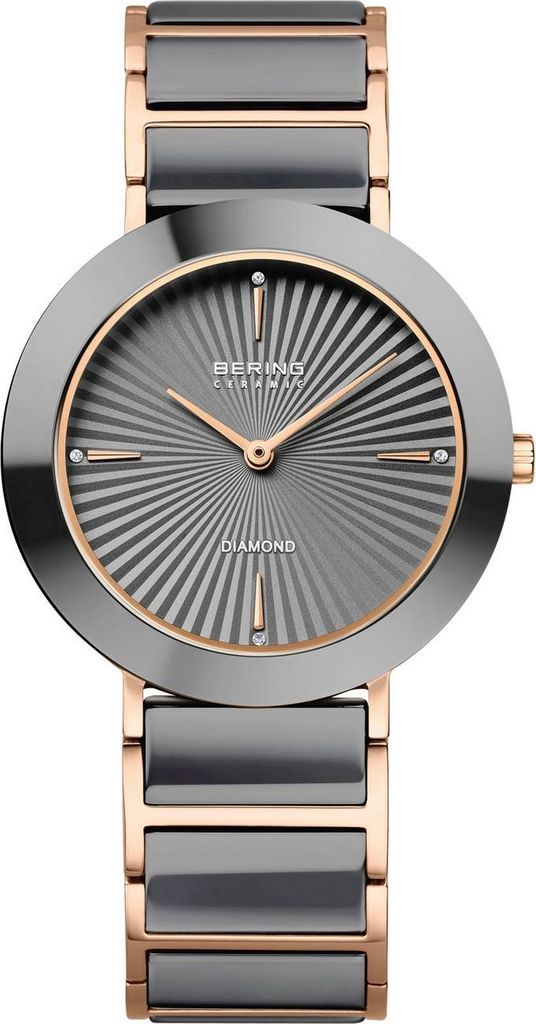 Bering Damenuhr Ceramic grau 11435-768 Produktbild 