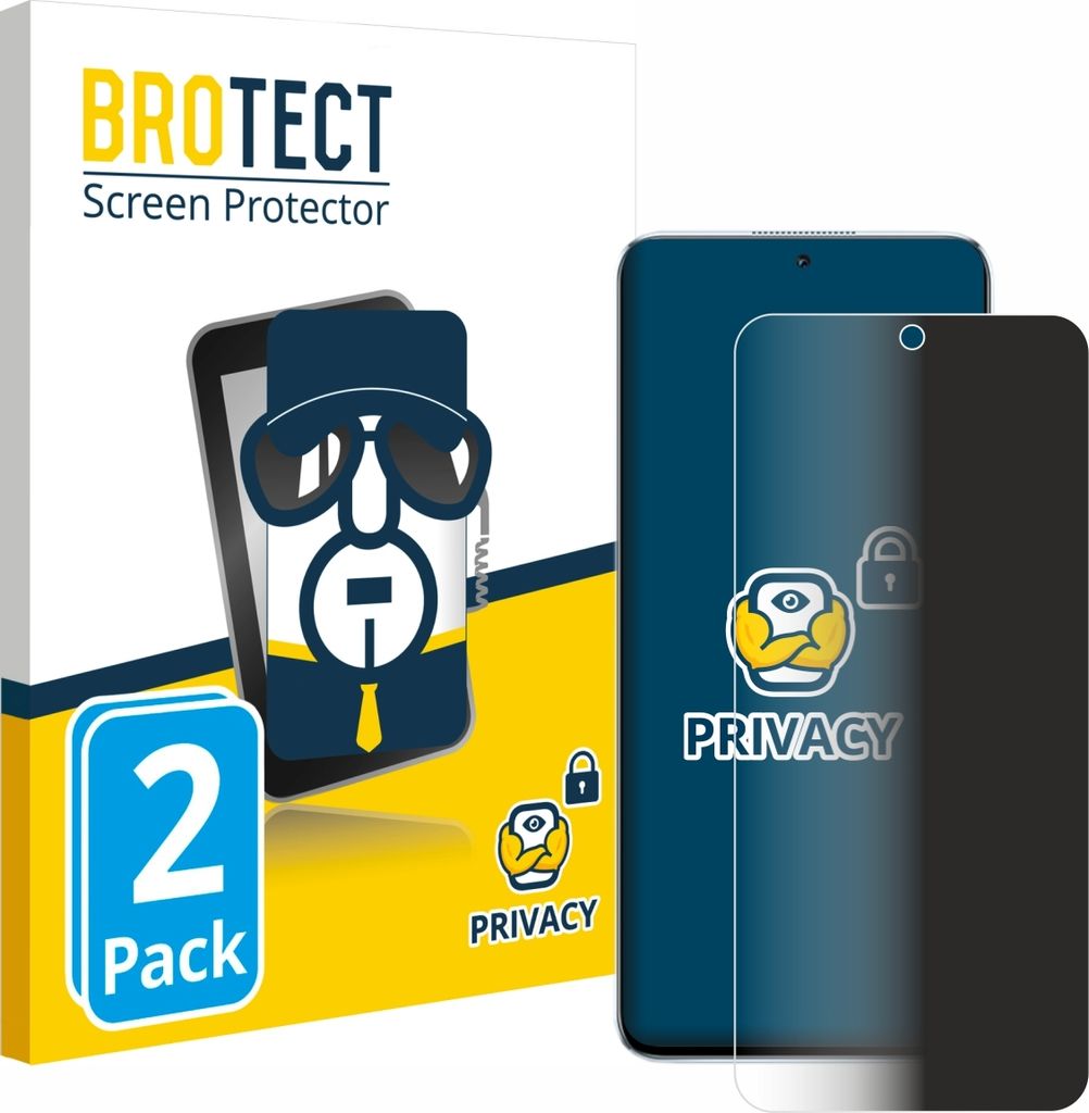 2x BROTECT Sichtschutzfolie für Honor X8 5G Anti-Spy Privacy Sichtschutz Blickschutz Folie Blaulicht-Schutz