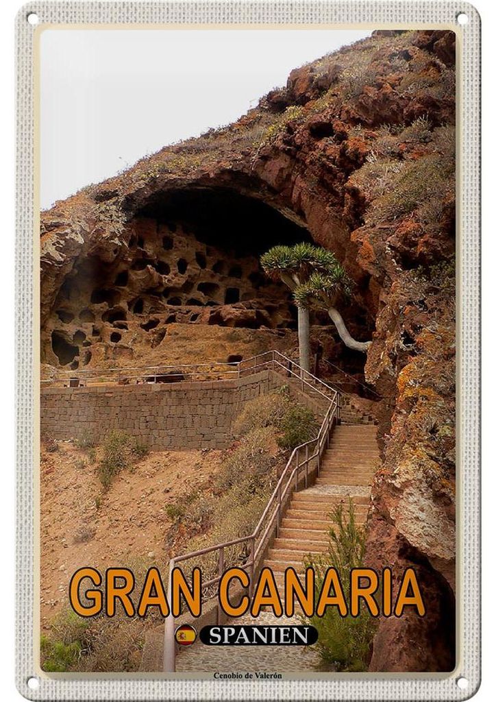 Blechschild Reise 20x30cm Gran Canaria Spanien Cenobio de Produktbild 