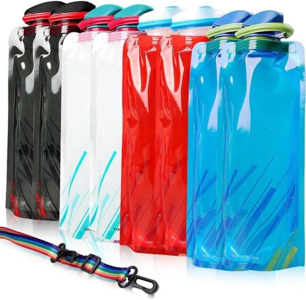 Bouteilles portables ultra-légères 700ml - Lot de 8 sans BPA voyage