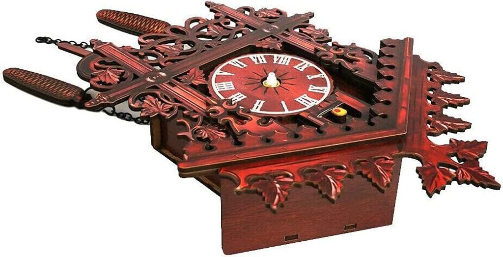 Kuckucksuhr Hausform Wanduhr Kuckucks Uhr Holz Retro Produktbild 8