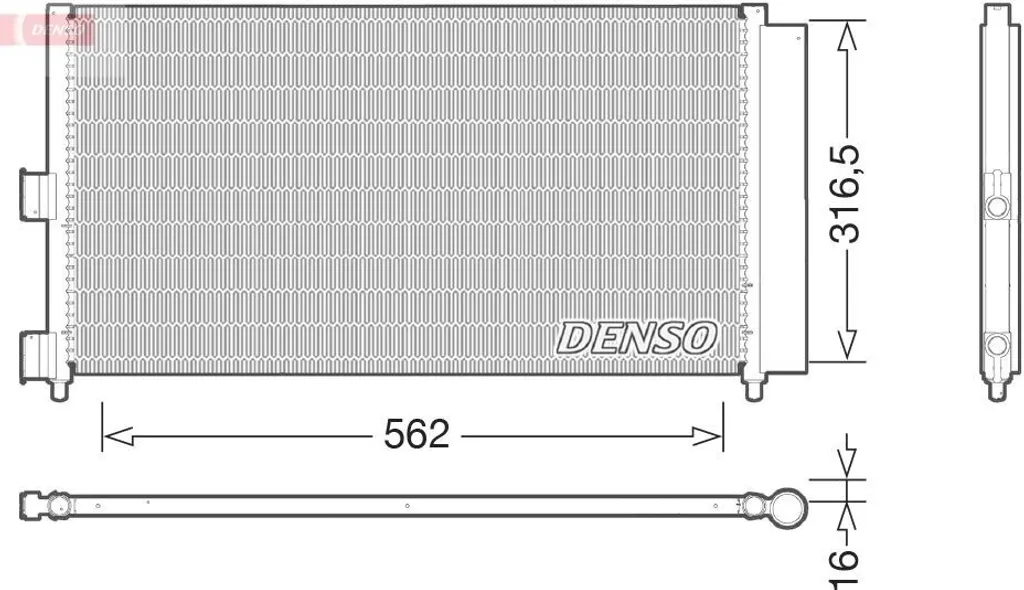 Solution fuite clim : Condenseur DENSO DCN09072 pour Fiat Punto et Idea