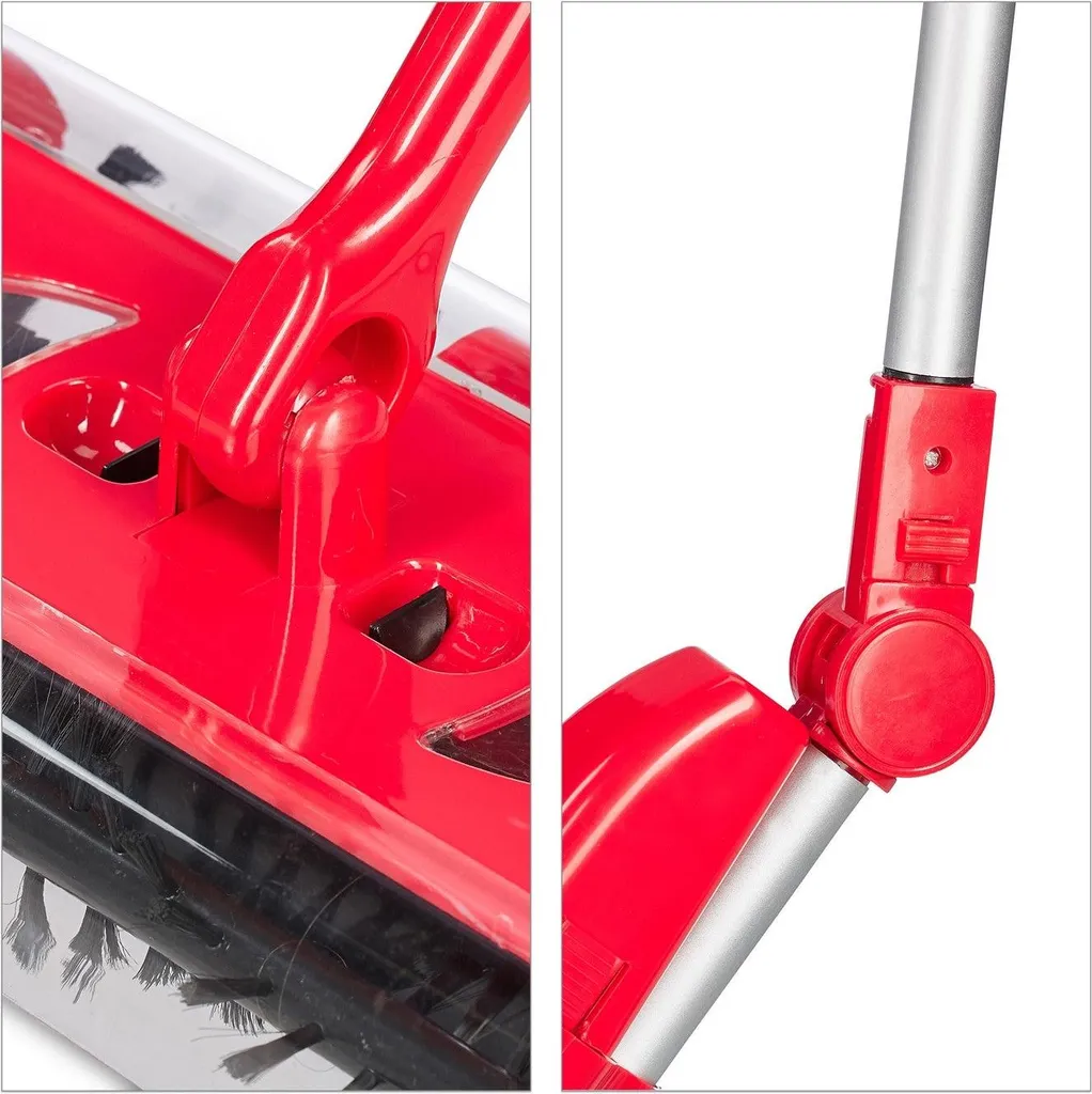 Dites adieu à la poussière avec ce balai balayeur multifonction rouge - 7