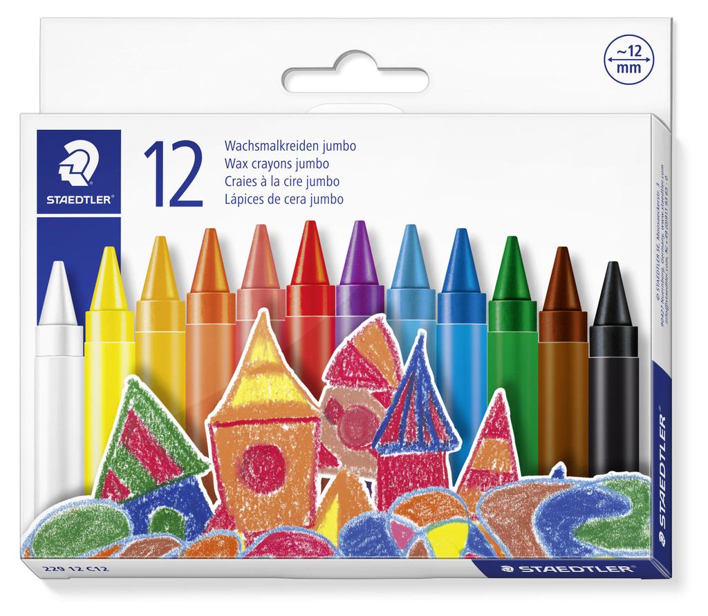 STAEDTLER 229 12 Wachsmalkreide Etui mit 12 Farben Produktbild 