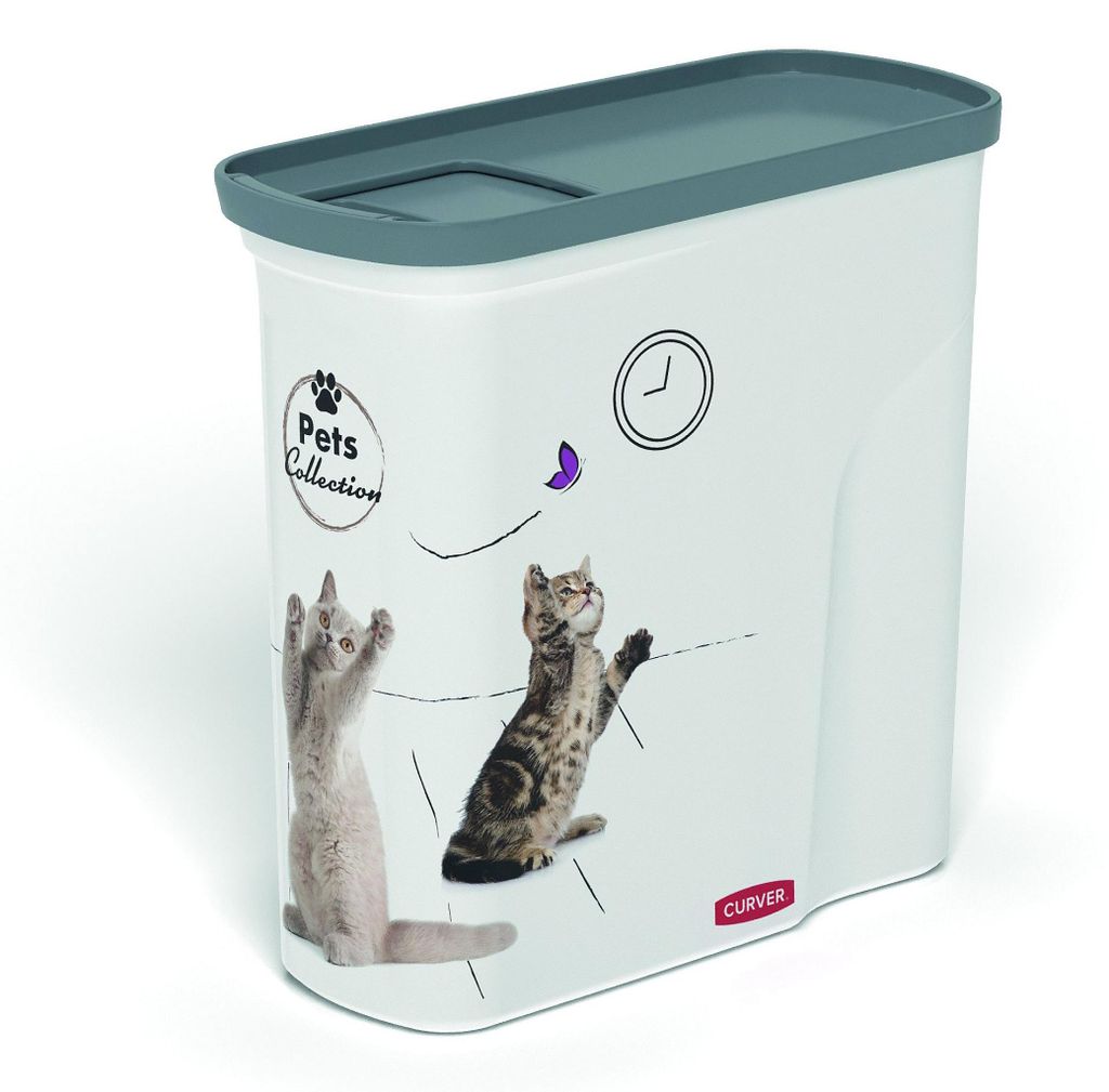 Curver kattenvoercontainer, wit, inhoud: 2 liter / 1 kg Productafbeelding 