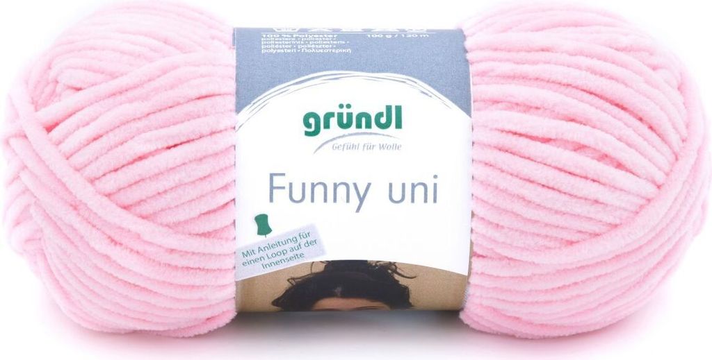 Gründl Wolle Funny uni 100 g pastellrosa