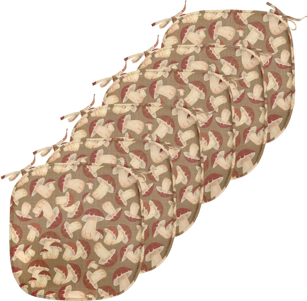 Coussins de Chaise Anti-Taches 40x40 avec Attaches : Lot de 6 Pratique