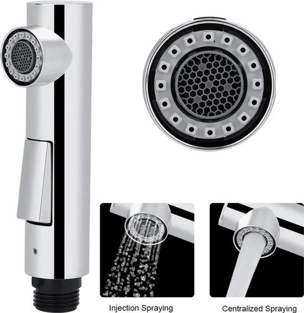 Douchette de cuisine 2 fonctions raccord G1/2 chromé pour robinet évier
