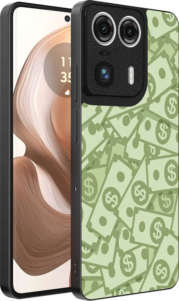 Adatto per Motorola Edge 50 Ultra Custodia per telefono con impronta di denaro - Custodia backcover in TPU con design di denaro - Smartphonica