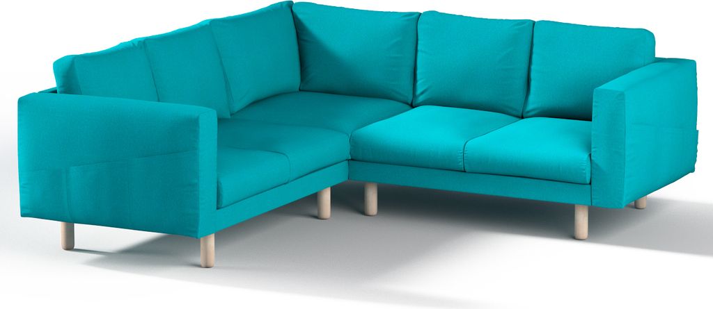 Dekoria Bezug für Norsborg 4-Sitzer Ecksofa, türkis, Norsborg 4-Sitzer Ecksofabezug