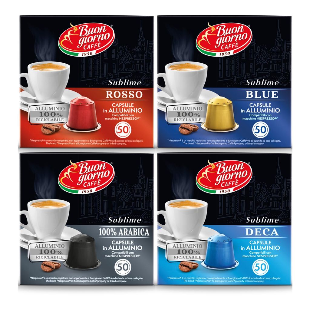 Caffè Buongiorno Nespresso Master Collection 200 Kapseln – Kompatibel mit Nespresso Maschinen