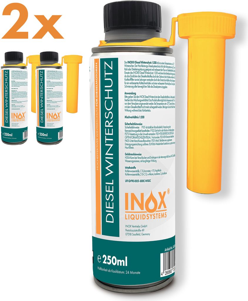 INOX Diesel Winterschutz Additiv 1:200, 2x250 ml - Frostschutz Zusatz bis -33°C