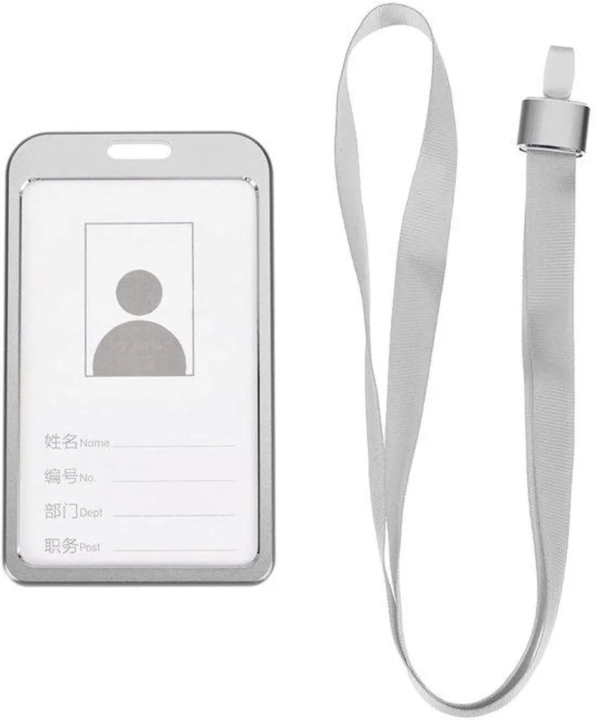 Porte-badge pour accès sécurisé, support aluminium pour salon et pro