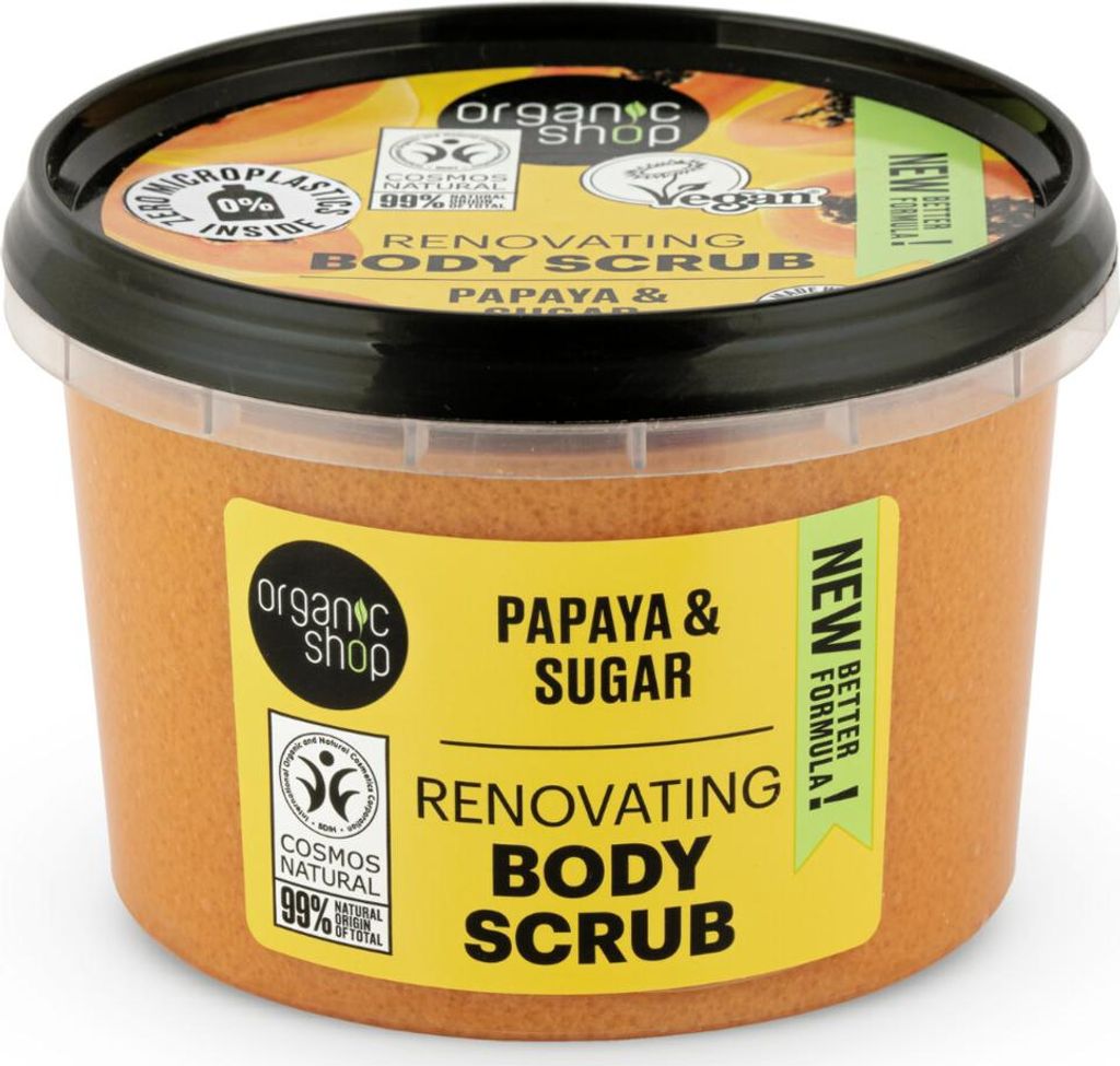 Organic Shop - Papaya-Körperpeeling - Peelend und feuchtigkeitsspendend - 250 ml - 1 Stück