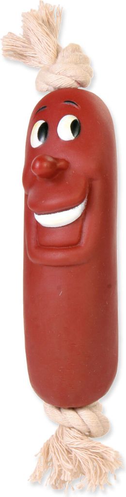Trixie winylowa kiełbaska na sznurku - 12 cm Zdjęcie produktu 