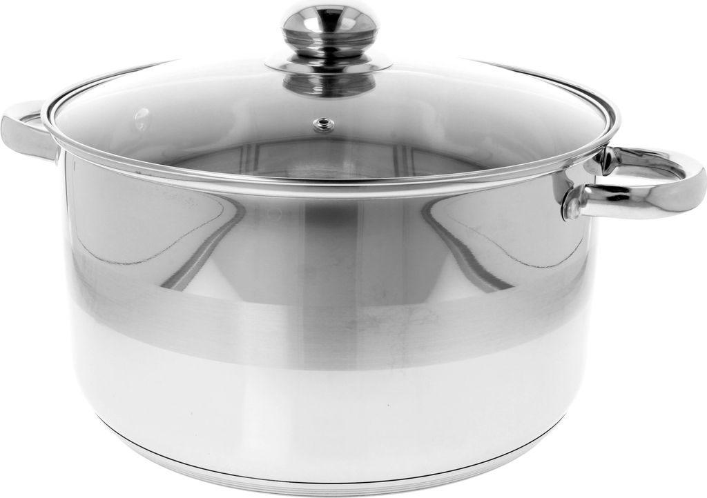 Brunbeste Edelstahl-Kochtopf mit Deckel – Ø 32 cm – 14,7 Liter – Induktionsgeeignet mit vernieteten Griffen