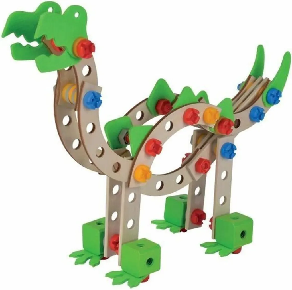 Jeu de construction bois 100 pièces Eichhorn - Blocs multi-couleurs - 5