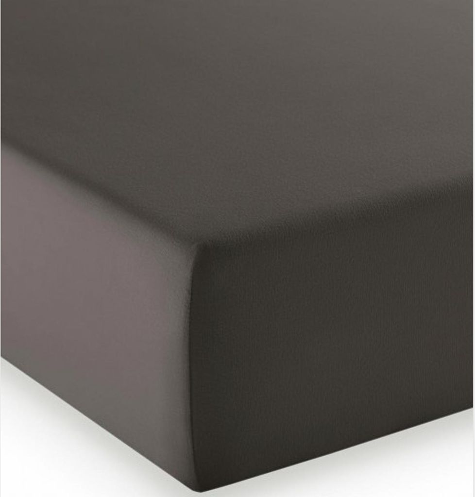 Fleuresse Mako-Jersey-Spannlaken comfort Farbe 9031 anthrazit Größe 100x200 cm