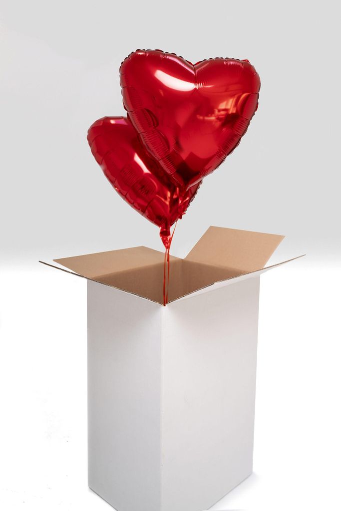 Rote Herzballons