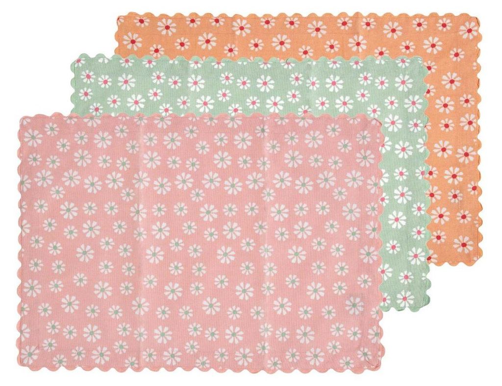 OttoSimon Platzset Blumen Baumwolle Set 3 bunt 35x50 Tisch