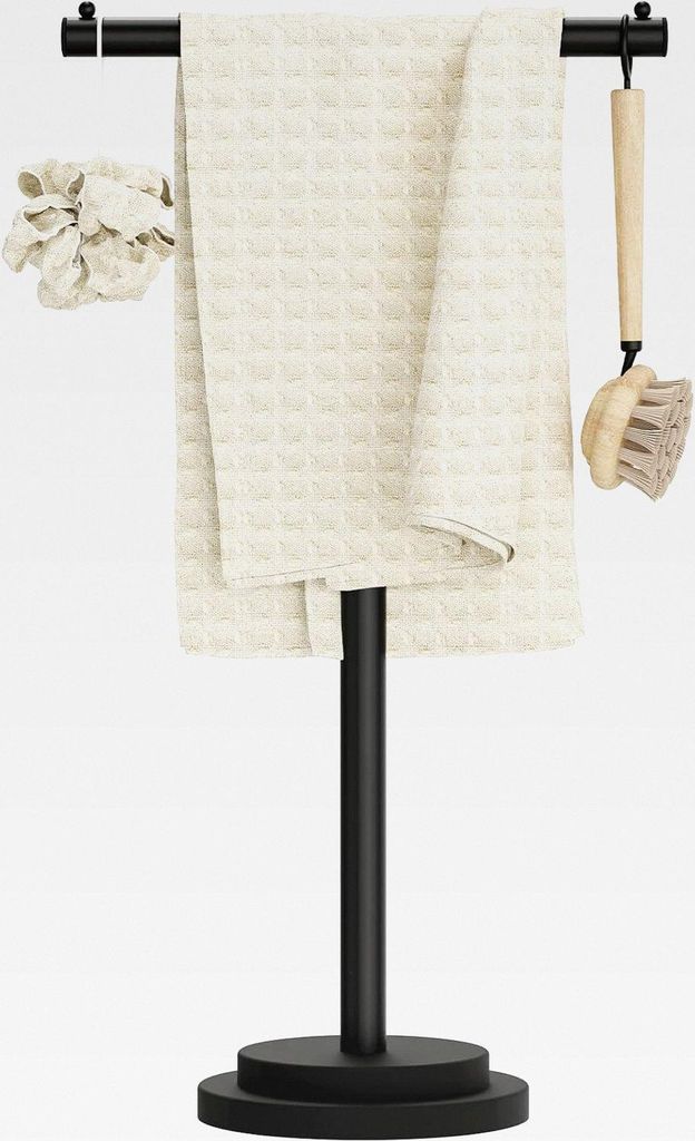 T-förmiger Handtuchständer, Höheneinstellbar Stehender Handtuchhalter, Industriestil Handtuchleiter, Waschlappenständer, für Küche, Bad, Schl...