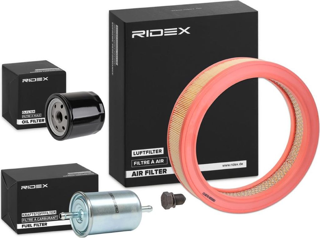 RIDEX Filterset Inspektionspaket Filtersatz für VW Polo Schrägheck (6N1) Caddy II Kastenwagen (9K9A) Polo Classic (6V2) Polo Variant (6V5) für SEAT