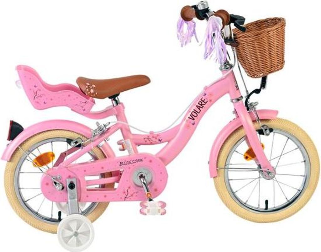 Volare Blossom Kinderfahrrad - Mädchen - 14 Zoll - Rosa - Produktbild 