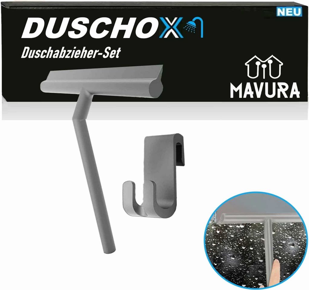MAVURA Duschabzieher Fensterabzieher Glasabzieher Abzieher Dusche Set Silikon