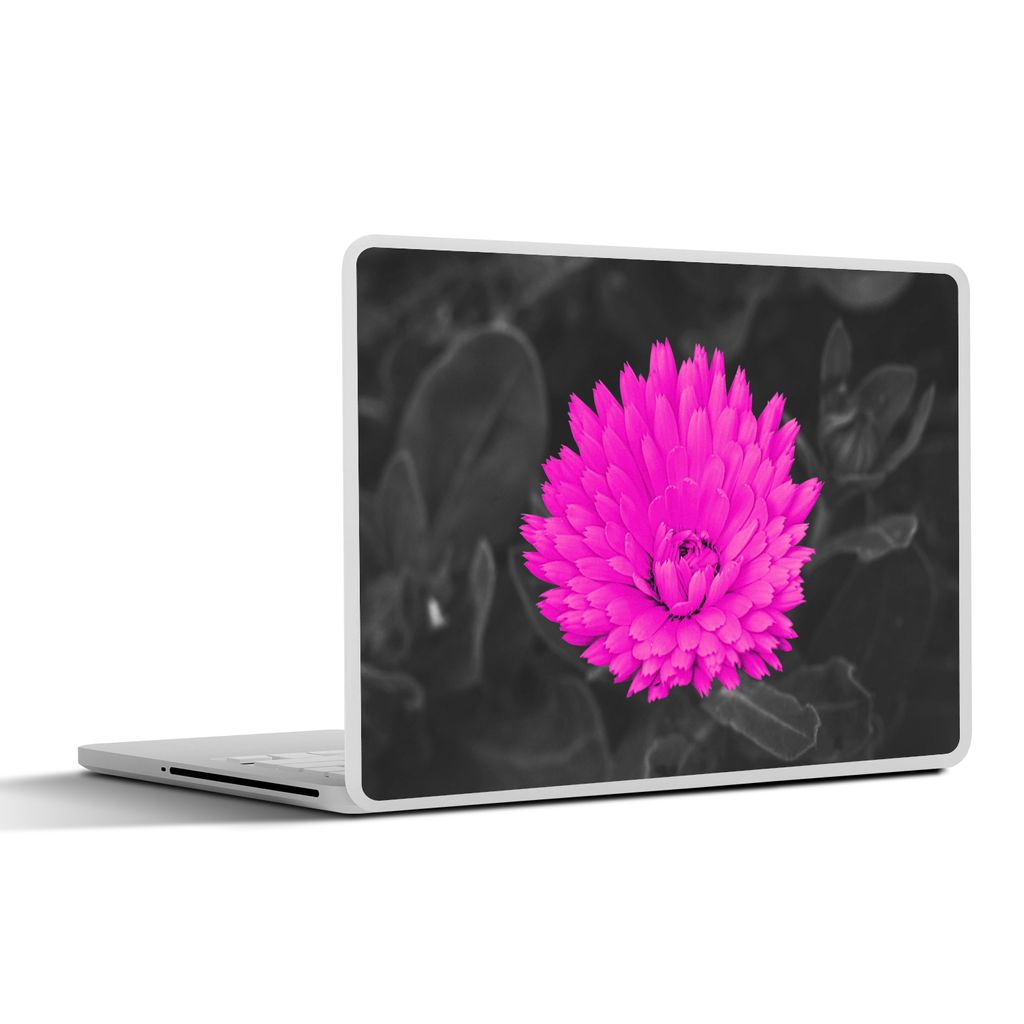 MuchoWow Laptop Aufkleber Sticker Cover Blumen - Aquarell - Rosa 30x21 cm - Sticker für Laptop - Selbstklebend