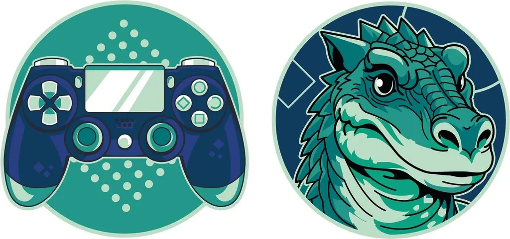 Accessori Zaino Schneiders: Set 2 Toppe Velcro Controller e Dinosauro