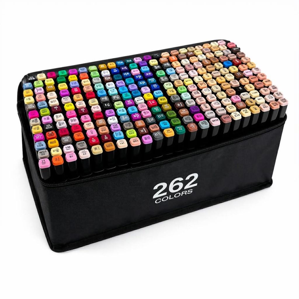 ASATO Alkoholmarker 262er Set doppelseitig mit Tragetasche Produktbild 