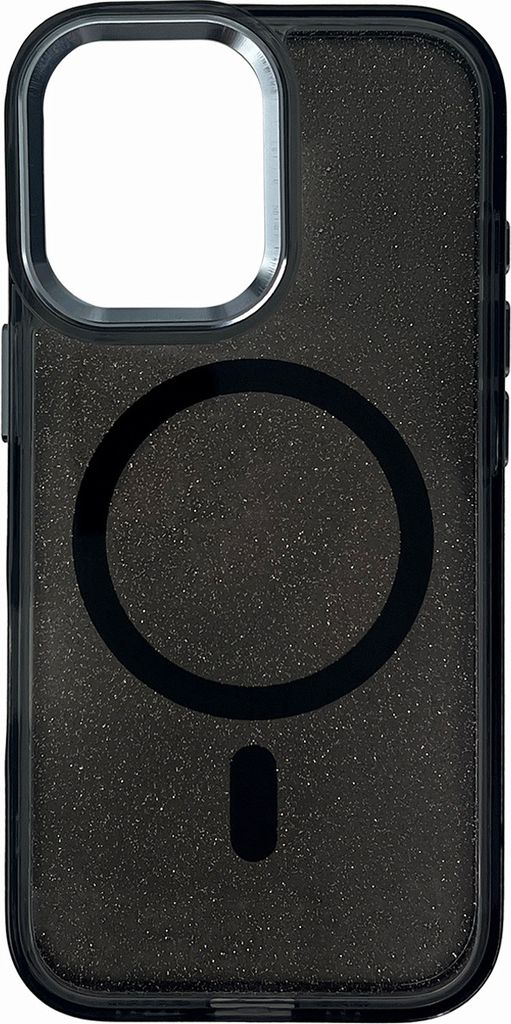 Glitter Tasche Magsafe Na Iphone 16 - Czarne Z Brokatem