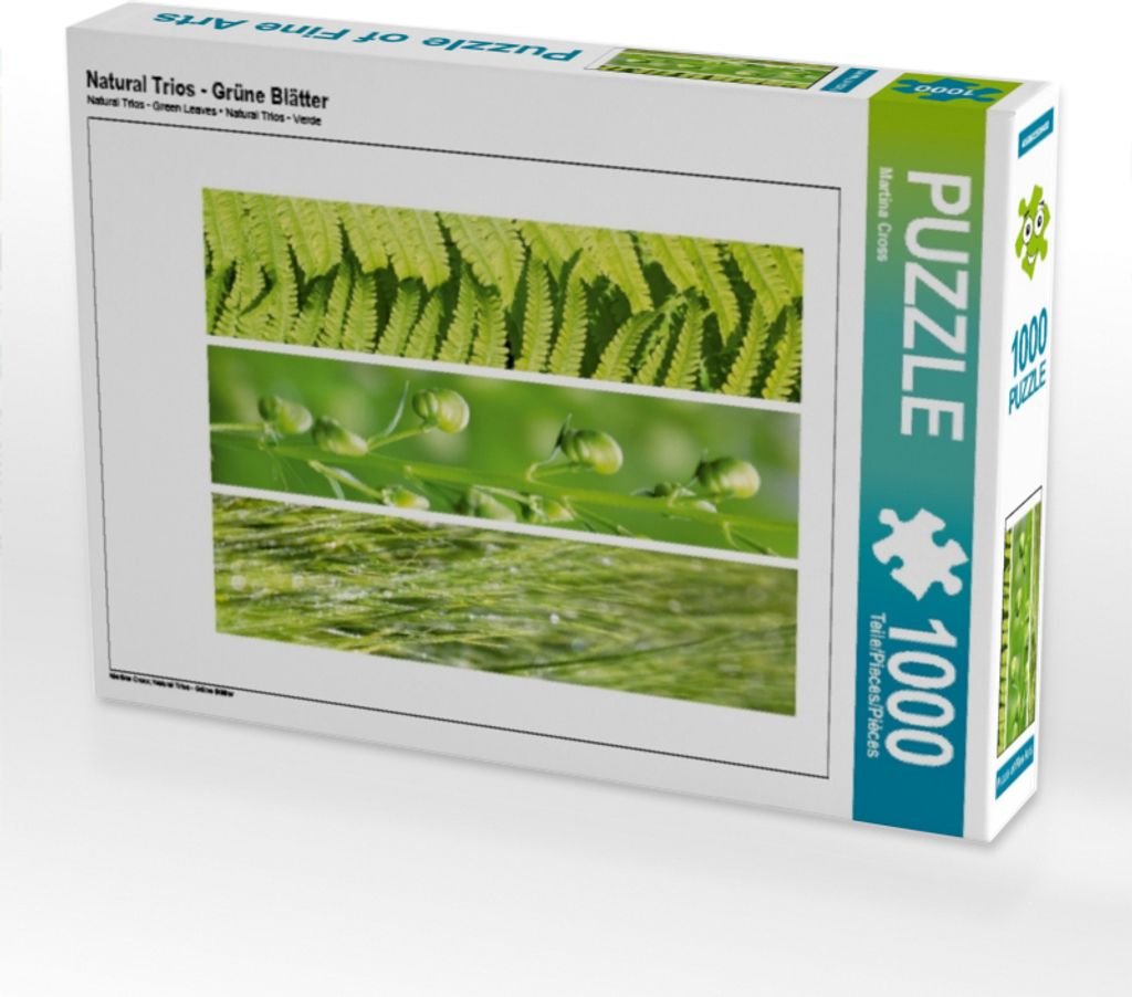 Calvendo Natural Trios - Grüne Blätter 1000 Teile Puzzle Produktbild 