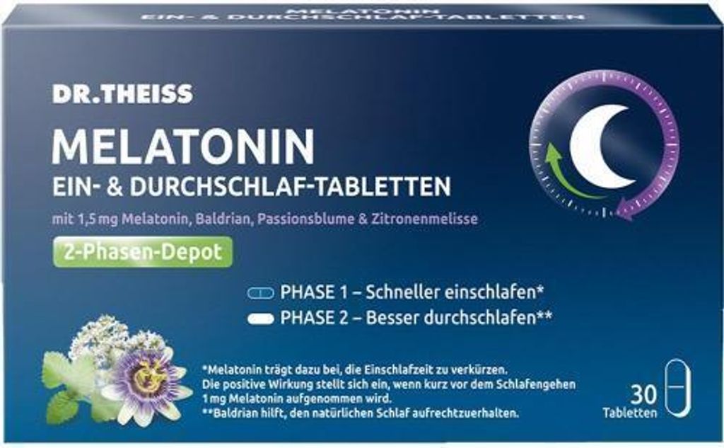Dr.Theiss Melatonin Ein- & Durchschlaf-Tabletten 30 St