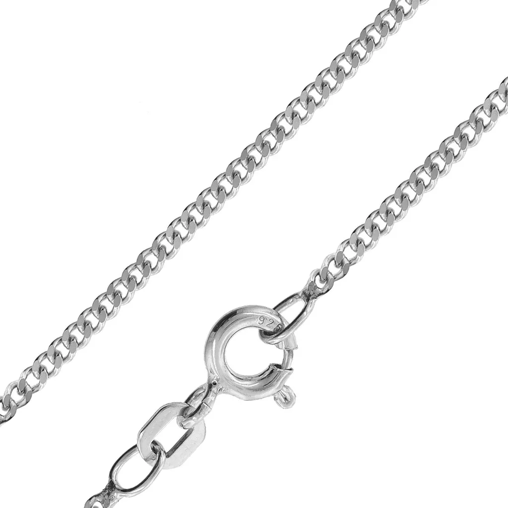 Collier chaîne maille gourmette argentée 45 cm accessoire bijoux femme