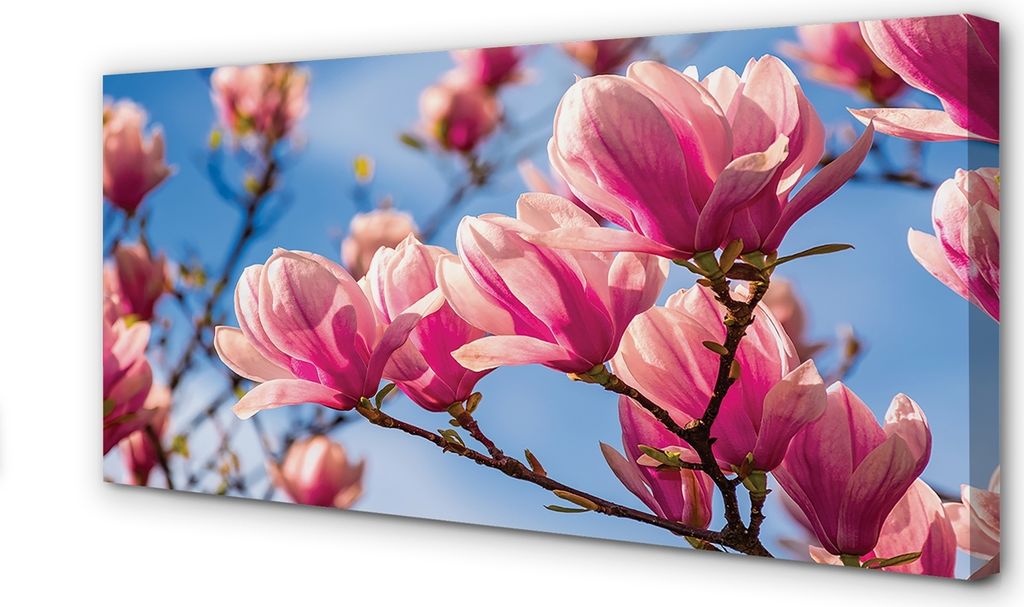Leinwandbild 120x60 Wandkunst Baum Blumen