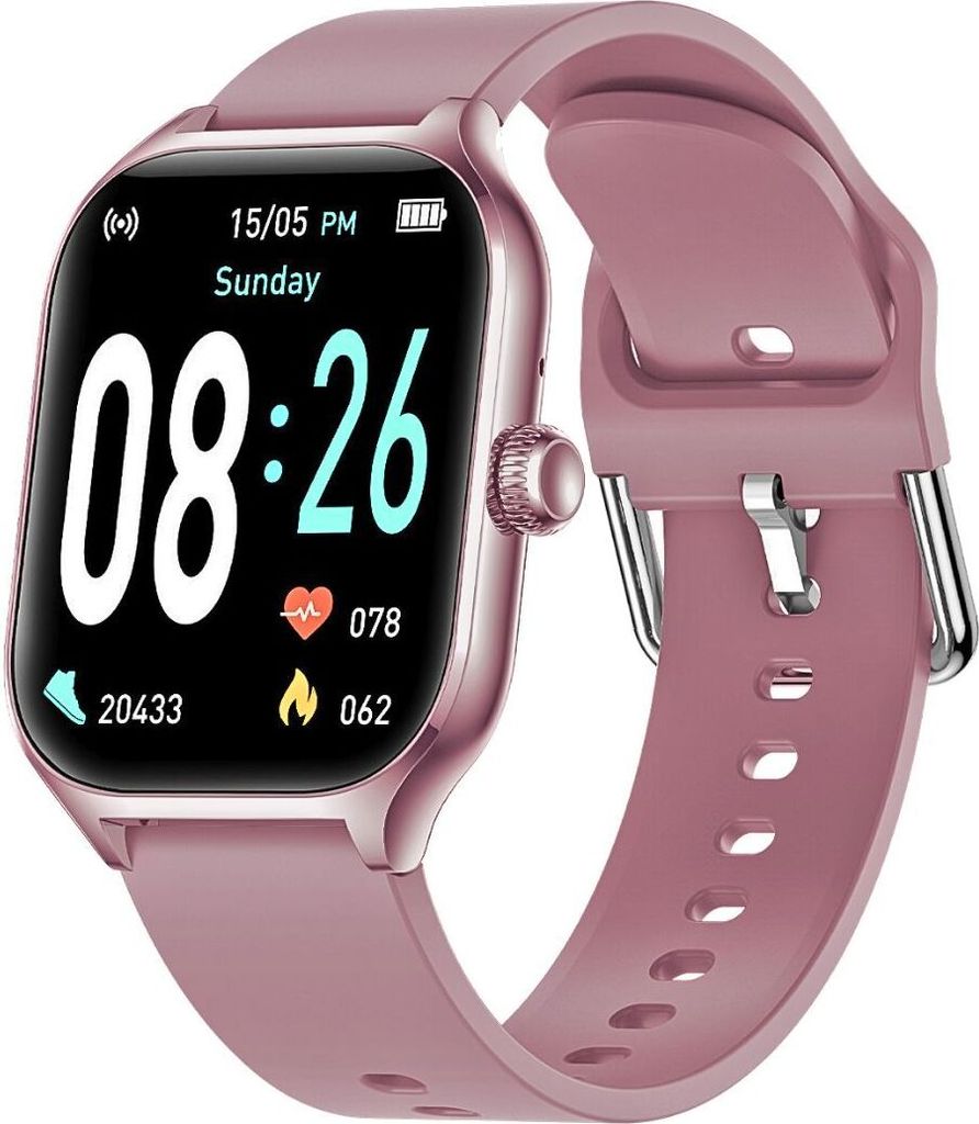Smartwatch Timor, 2.01 Zoll Display, lila, 43x53x12mm Produktbild 
