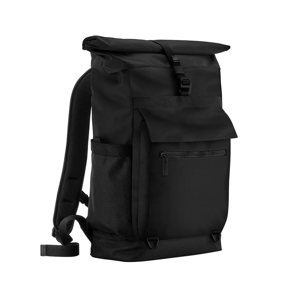 Zaino Roll-Top Quadra Axis Nero: Stile Urbano per Laptop 16 Pollici