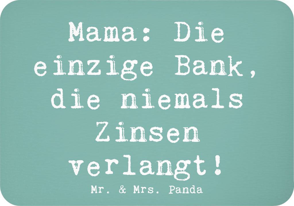 Mr. & Mrs. Panda Kühlschrankmagnet Spruch Mutter Bank - Meeresbrise - Geschenk, Mutterliebe, Einzigartigkeit, Pinnwandmagnet, whiteboardmagnet, Mu...