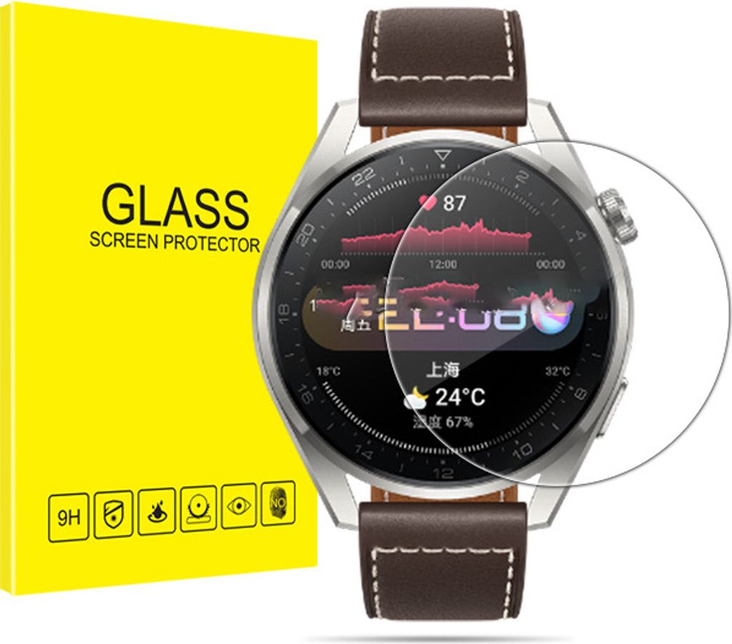 INF HD-Displayschutzfolie für Huawei Watch 3 Pro New - Gehärtetes Glas, 2er-Pack