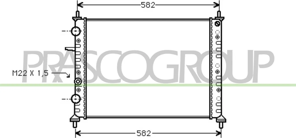 Radiateur Moteur PRASCO FT137R013 Haute Performance OE 46400850