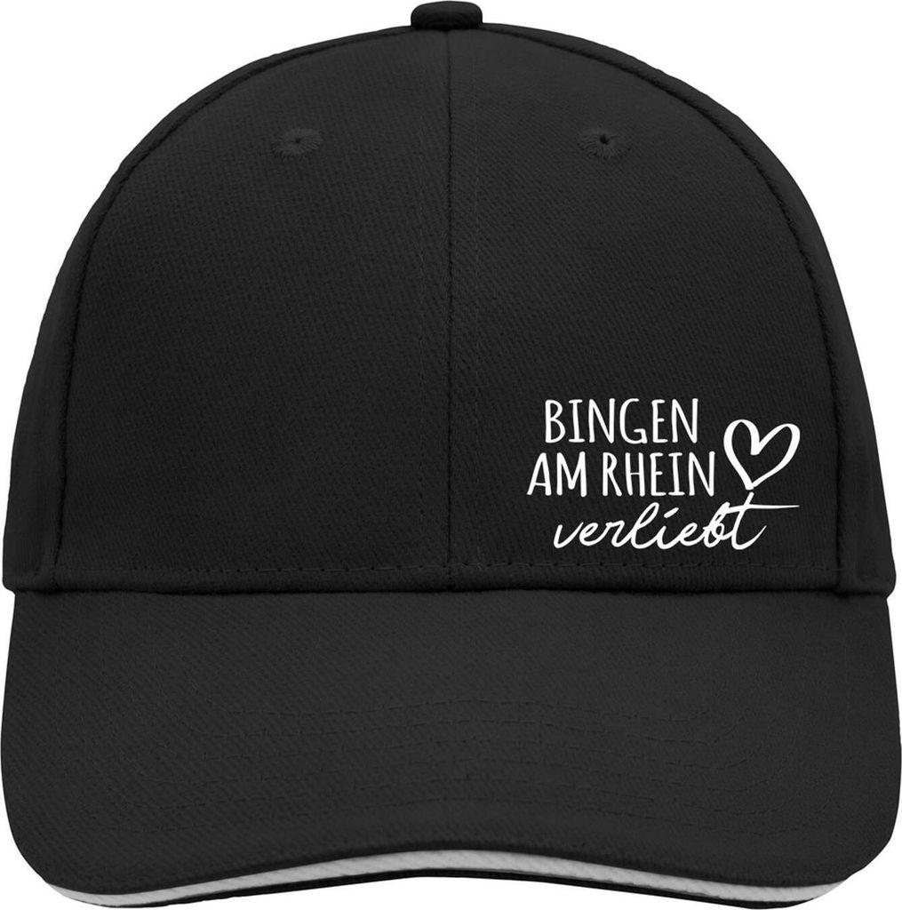 Huuraa Cappy Mütze Nidderau verliebt Black/Light Grey Baumwolle 6-Panel Kappe Geschenkidee