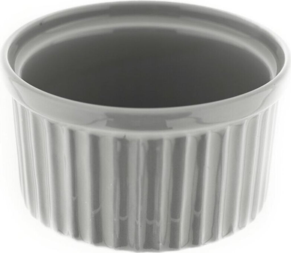 Almina 6 Teiliger Muffinform-Set Schale aus Porzellan Rund 180 ml Grau