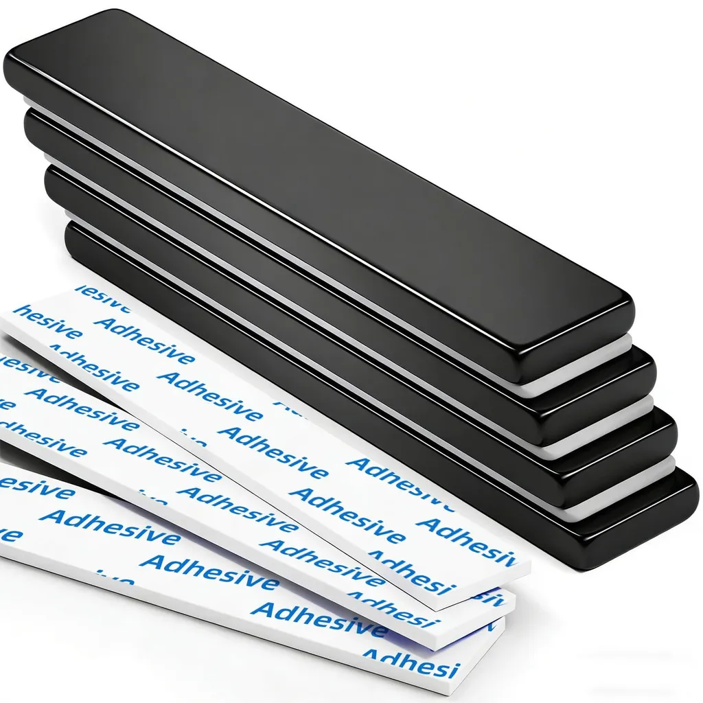 Aimant Néodyme 60x10x3 mm Noir sans Perçage pour Fixer sur Bois et Plastique