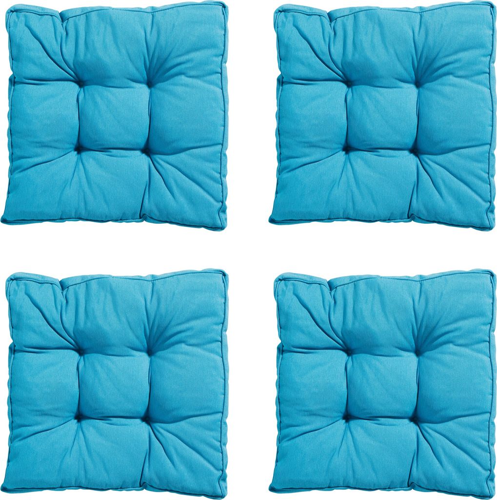 Madison - Sitzkissen Florance Panama aqua - Ca. 47x47 cm - Produktbild 