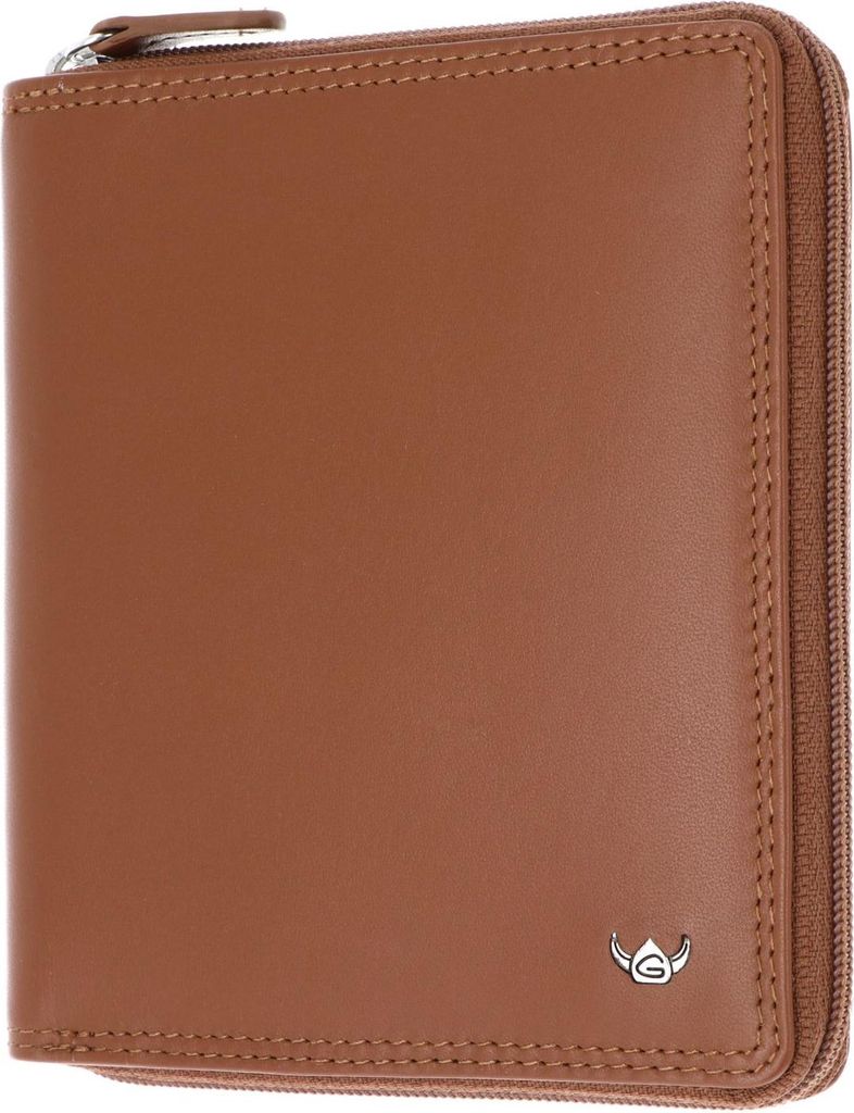 Golden Head Leder Geldbörse Polo RFID Protect RV-Kombischeintasche 3302 Cognac braun