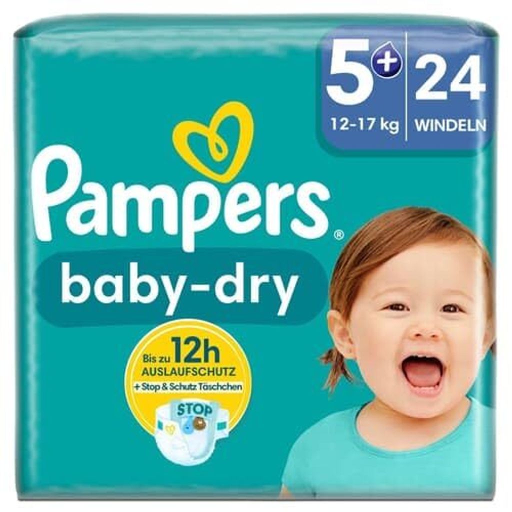Pampers Windel Baby Dry Größe 5+ Junior Plus Single Pack Produktbild 