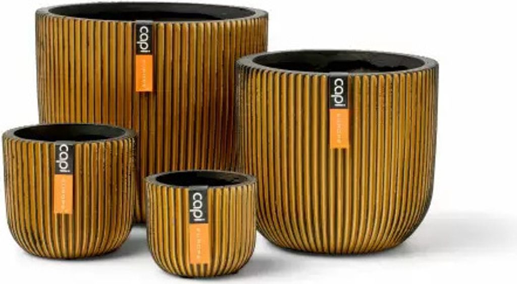 Capi 4-tlg. Blumentopf-Set Groove Gold Produktbild 5