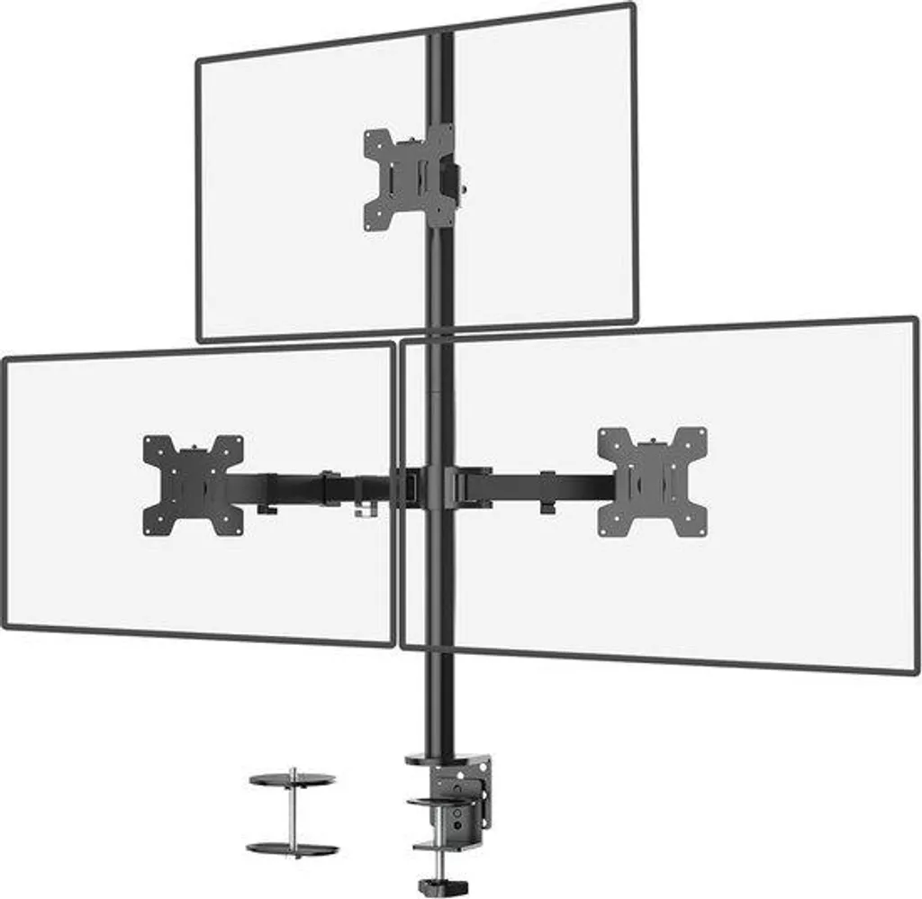 Bras de moniteur articulé pour écran 27 pouces avec triple ajustement