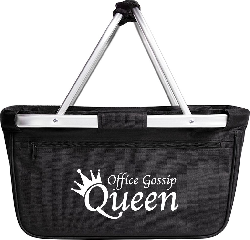 Huuraa Einkaufskorb Office Gossip Queen Krone 20 Liter Black faltbarer Tragekorb Geschenkidee